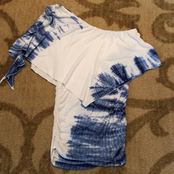 NWT Boston Proper tie dye one shoulder top, Small - Picture 9 of 14
